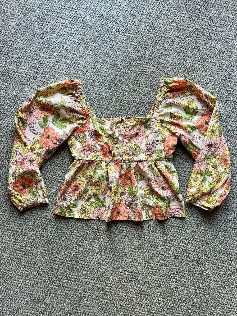 J. Crew Squareneck Tie-front Top